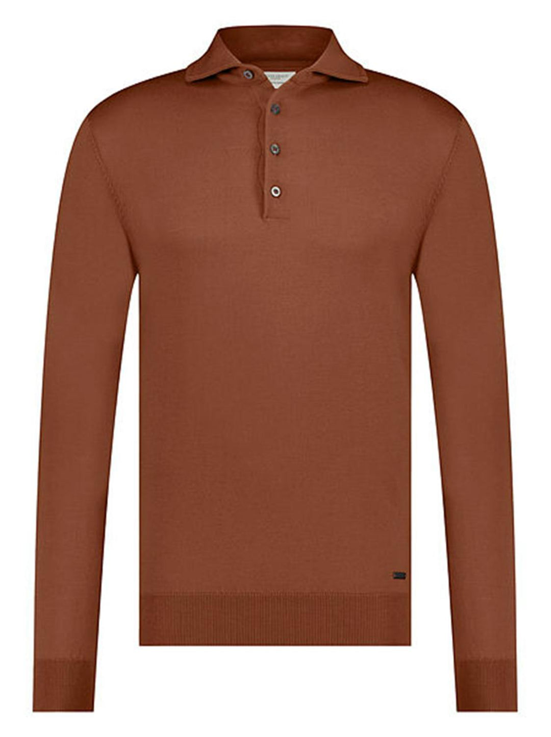 Seven Dials polo COOPER-100% wol-HEREN TRUIEN & VESTEN-Bruin