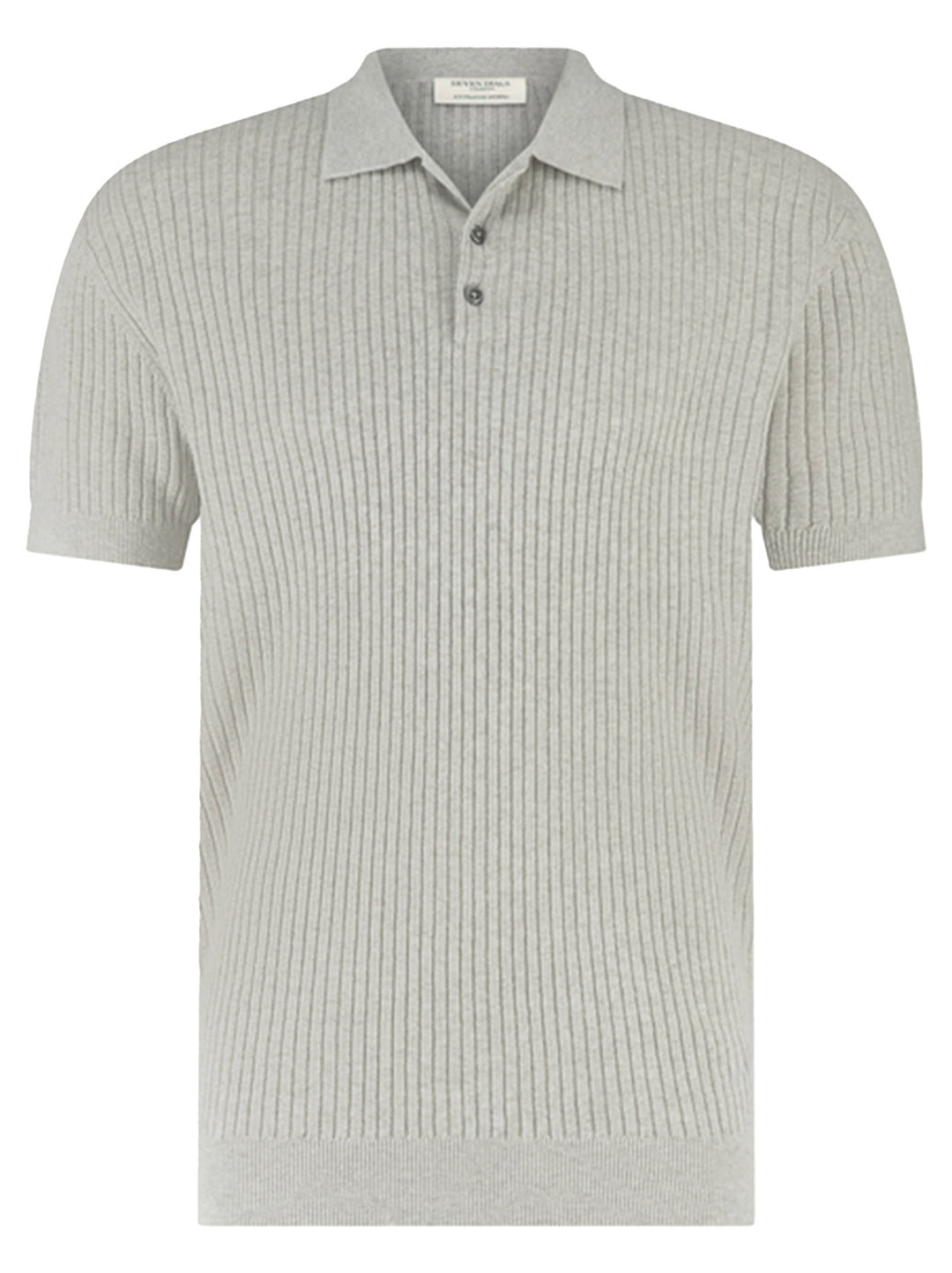Seven Dials Rio linnen polo – Grijs-55% linnen, 45% katoen-HEREN POLO'S & T-SHIRTS-Grijs