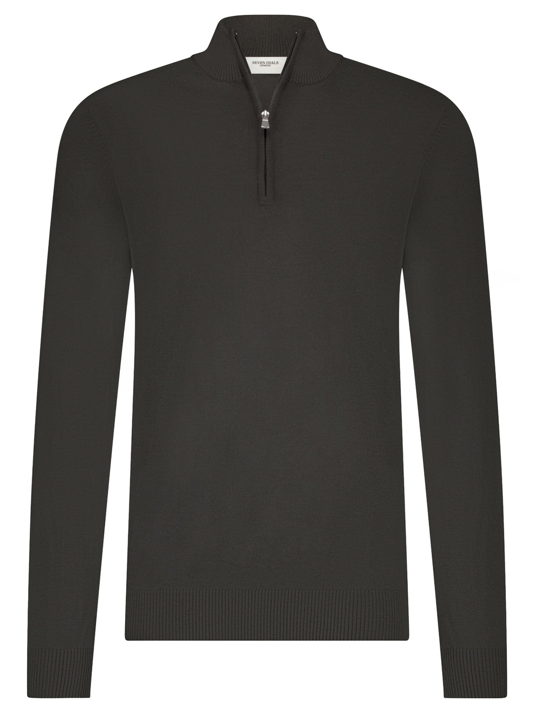 Seven Dials Saul Half Zip – Groen-100% merino wol-HEREN TRUIEN & VESTEN-Groen