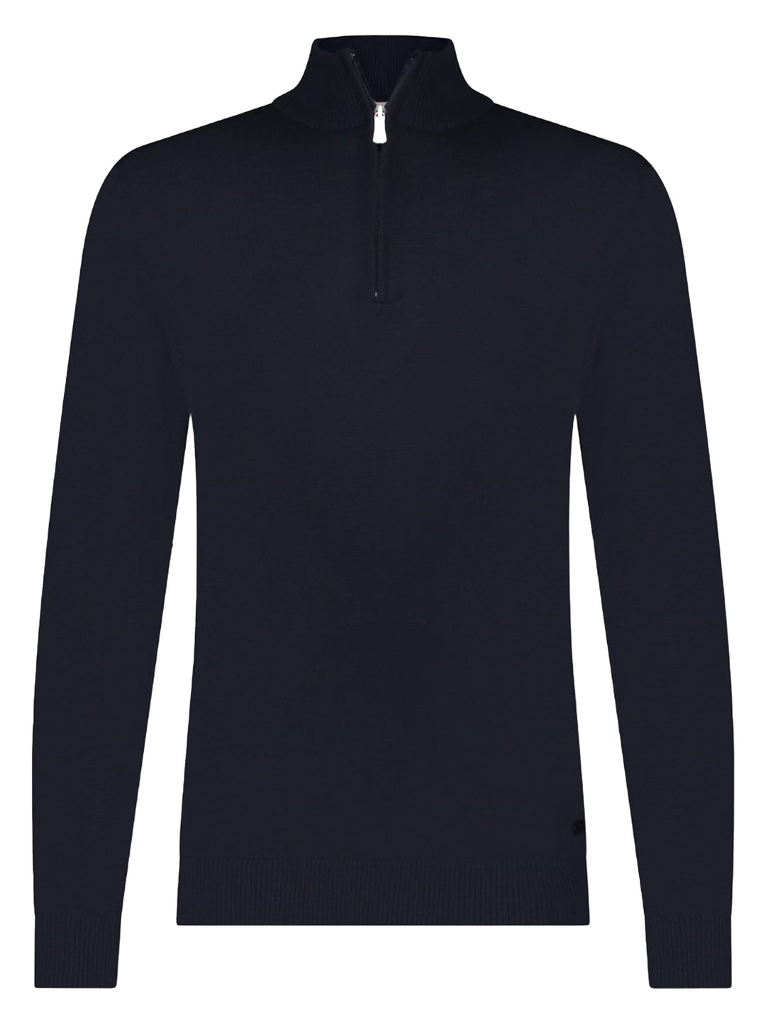Seven Dials Saul Merino Halfzip Trui – Blauw-100% wol-HEREN TRUIEN & VESTEN-Blauw