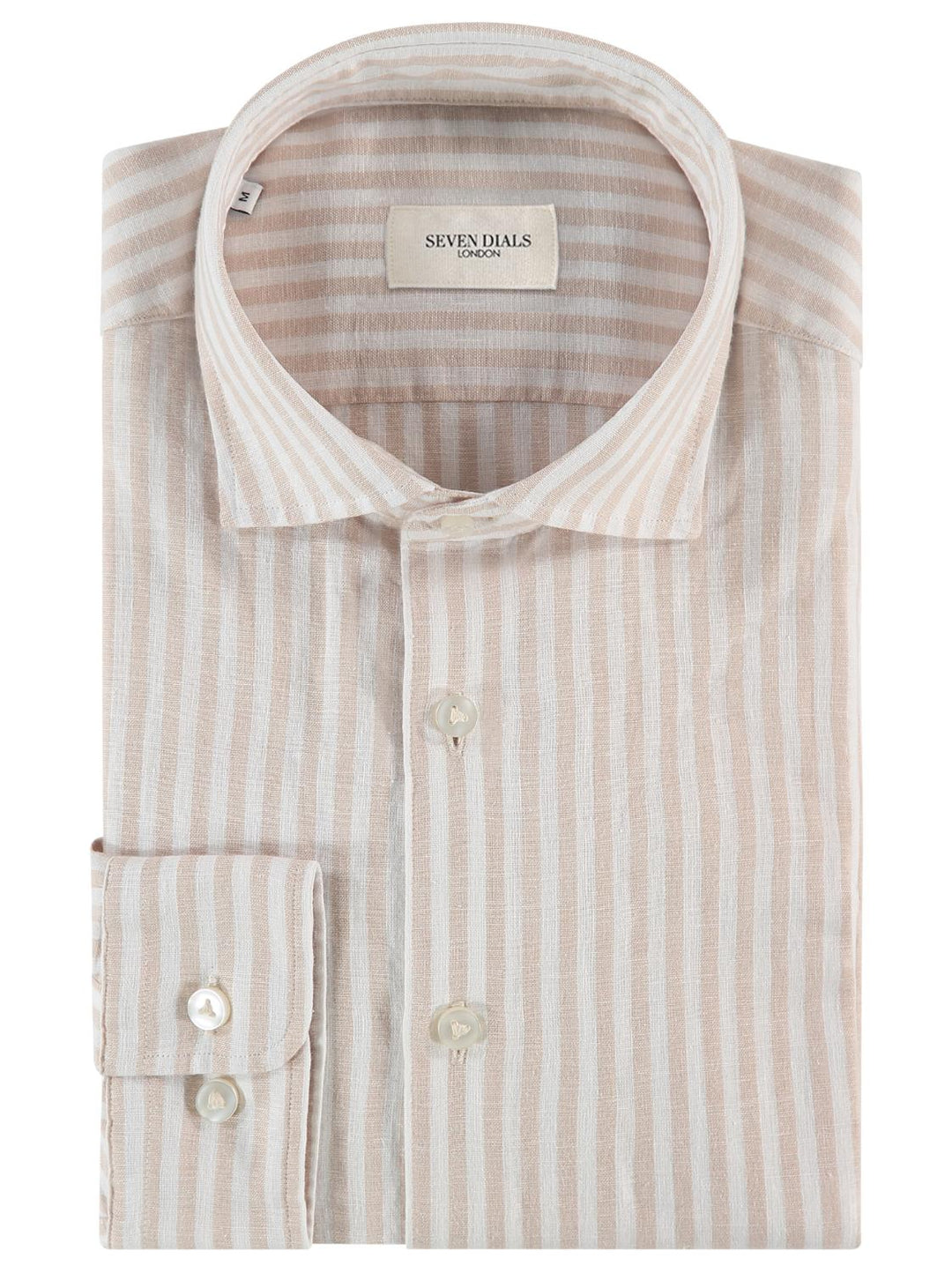 Seven Dials shirt JERRED 01-55% linnen, 45% katoen-HEREN SHIRTS-Beige