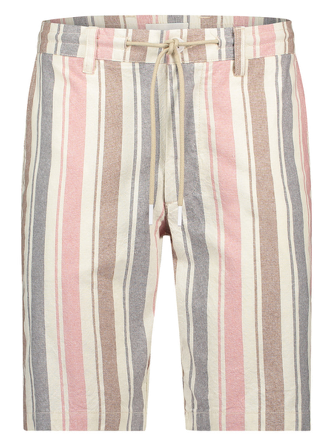 Seven Dials short met strepen-katoenmix-HEREN BROEKEN-Beige