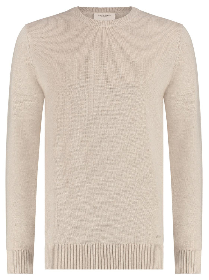 Seven Dials SPEAR trui-36% linnen, 44% katoen, 20% polyamide-HEREN TRUIEN & VESTEN-Beige