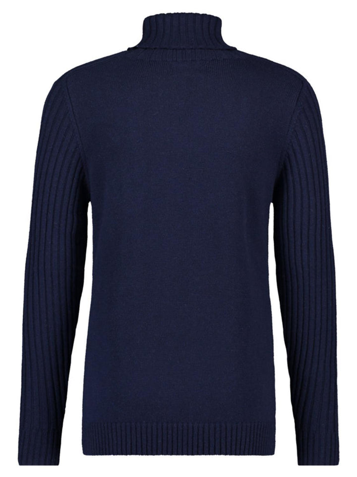 Seven Dials trui col-100% wol-HEREN TRUIEN & VESTEN-Blauw