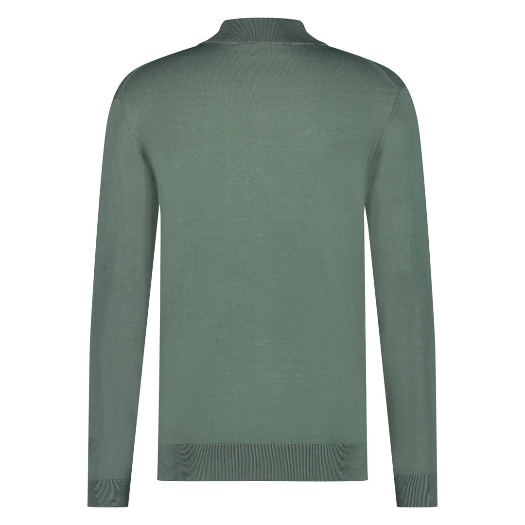 Seven Dials trui rits SPIKE-65% viskose, 35% polyamide-HEREN TRUIEN & VESTEN-Groen