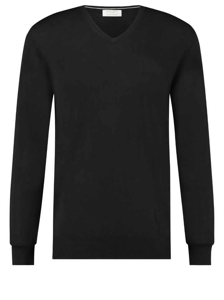 Seven Dials v hals Aron-100% wol-HEREN TRUIEN & VESTEN-Zwart