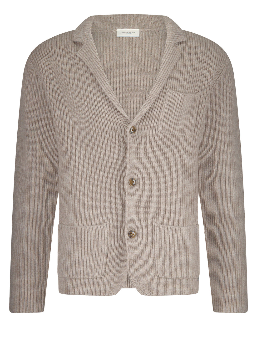 Seven Dials Vest Knoop Hutch – Beige-45% nylon, 32% wol, 23% acryl-HEREN TRUIEN & VESTEN-Beige