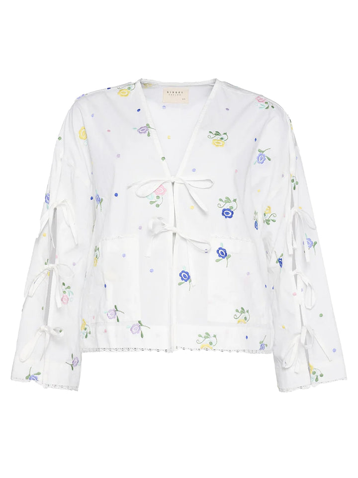 SISSEL EDELBO COHO top -100% katoen-DAMES TOPS & BLOUSES-Wit