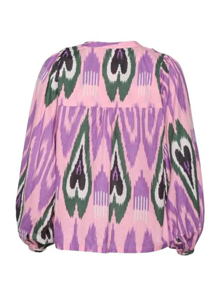 SISSEL EDELBO Lara Organic Cotton blouse-100% katoen-DAMES TOPS & BLOUSES-Paars