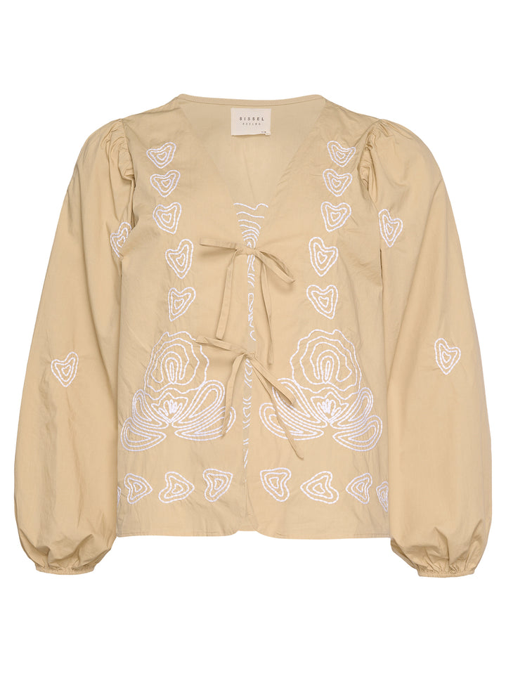 SISSEL EDELBO Maude blouse-100% Katoen<br />-DAMES TOPS & BLOUSES-Beige