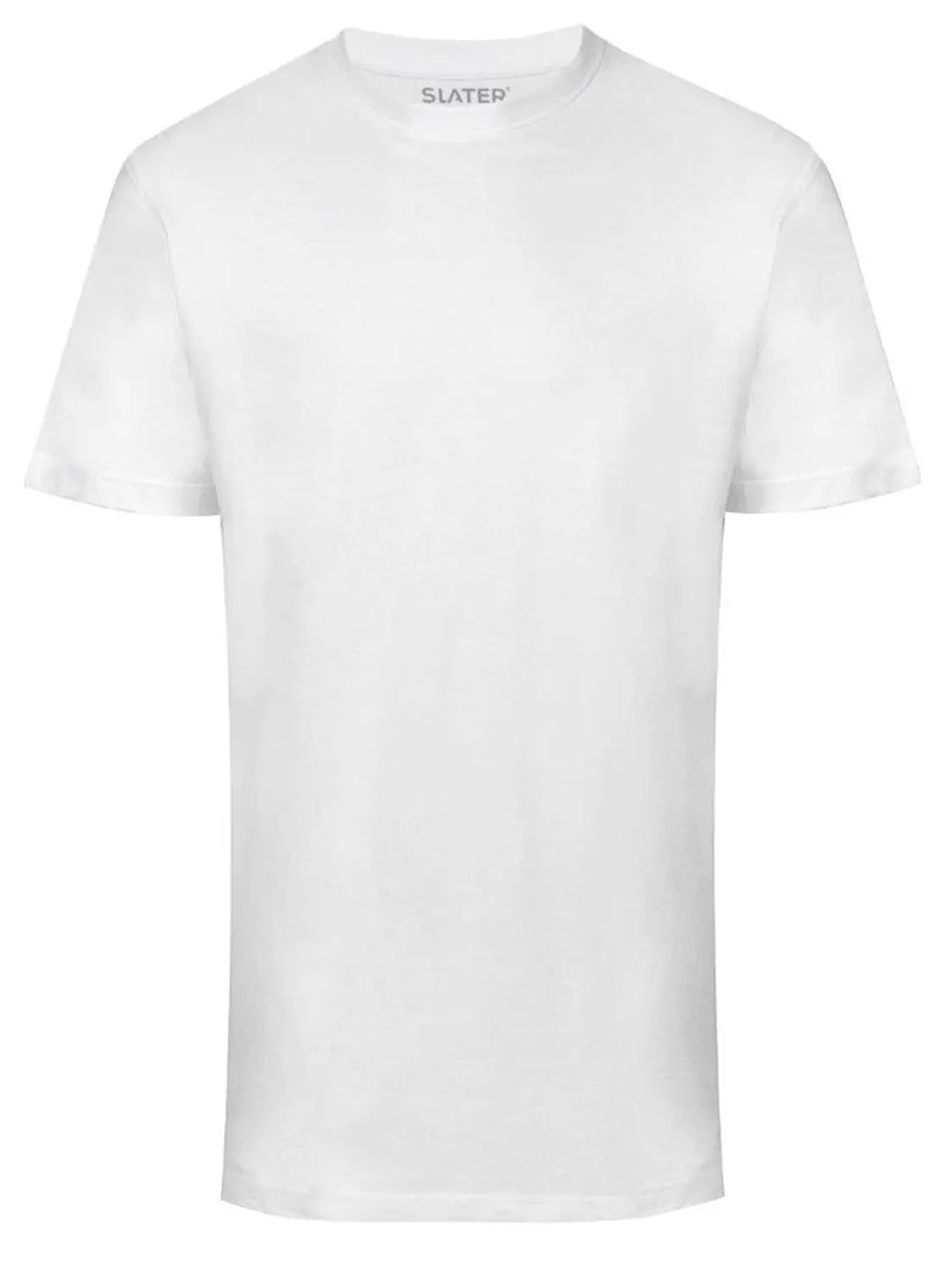 Slater basic ronde hals 2-pack-100% Katoen-HEREN ONDER- EN BADMODE-Wit