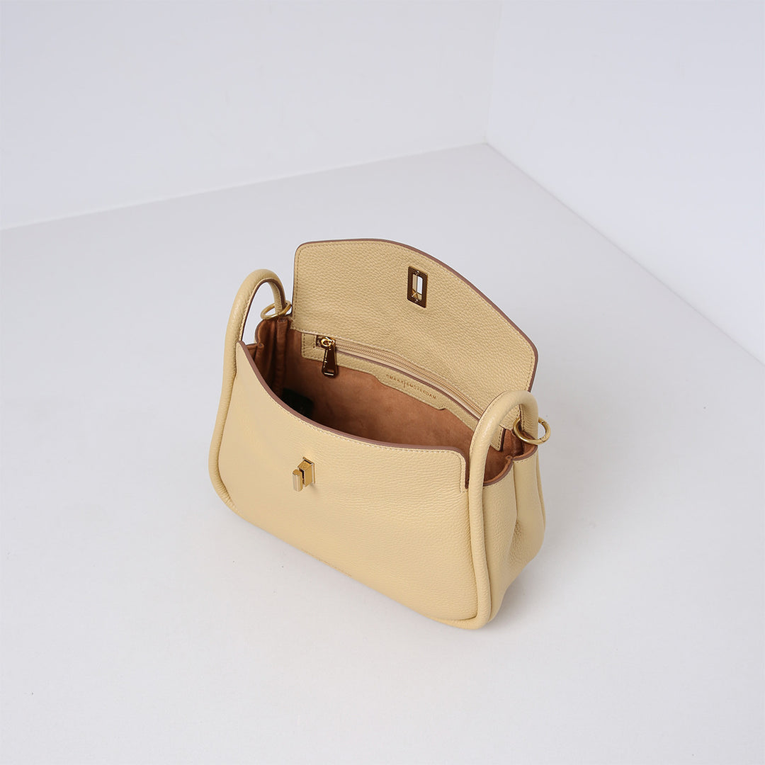 Smaak Amsterdam Cliff Tas – Butter-100% leer-DAMES ACCESSOIRES-Geel