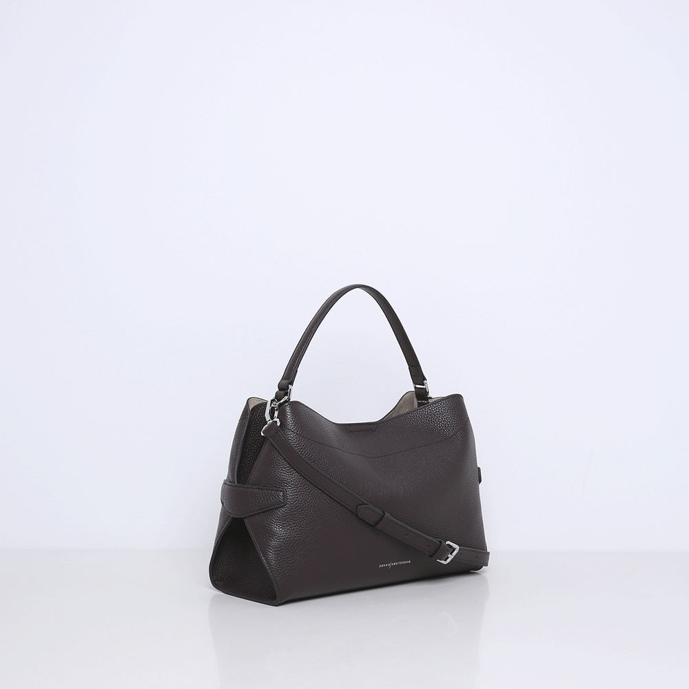 Smaak Amsterdam Tina Tas – Dark Chocolat-100% leer-DAMES ACCESSOIRES-Bruin