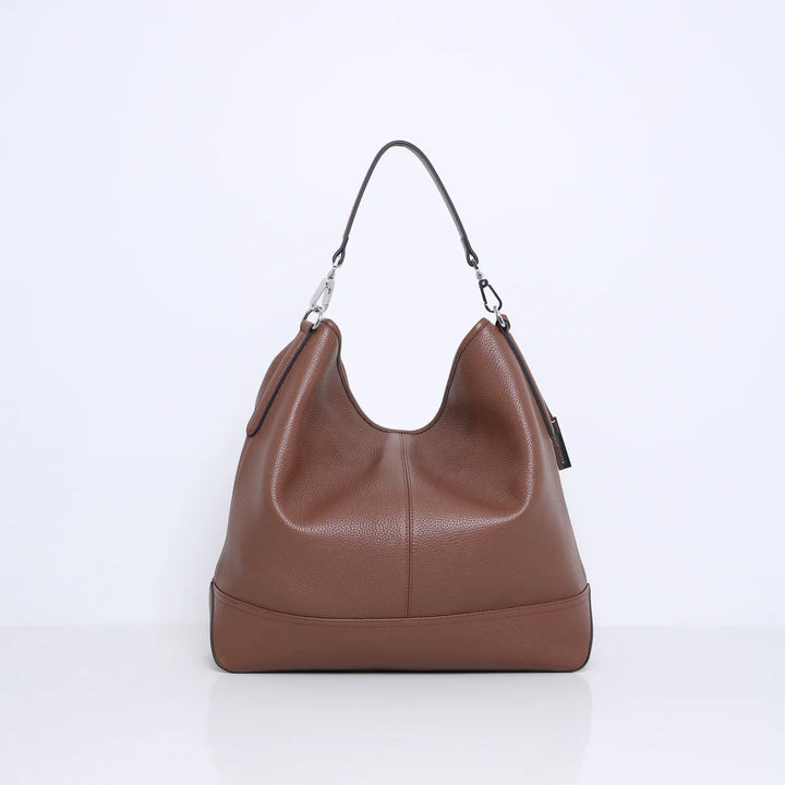 Smaak Amsterdam „Tuur” Hobo‑bag – Camel Bruin-DAMES ACCESSOIRES-Bruin