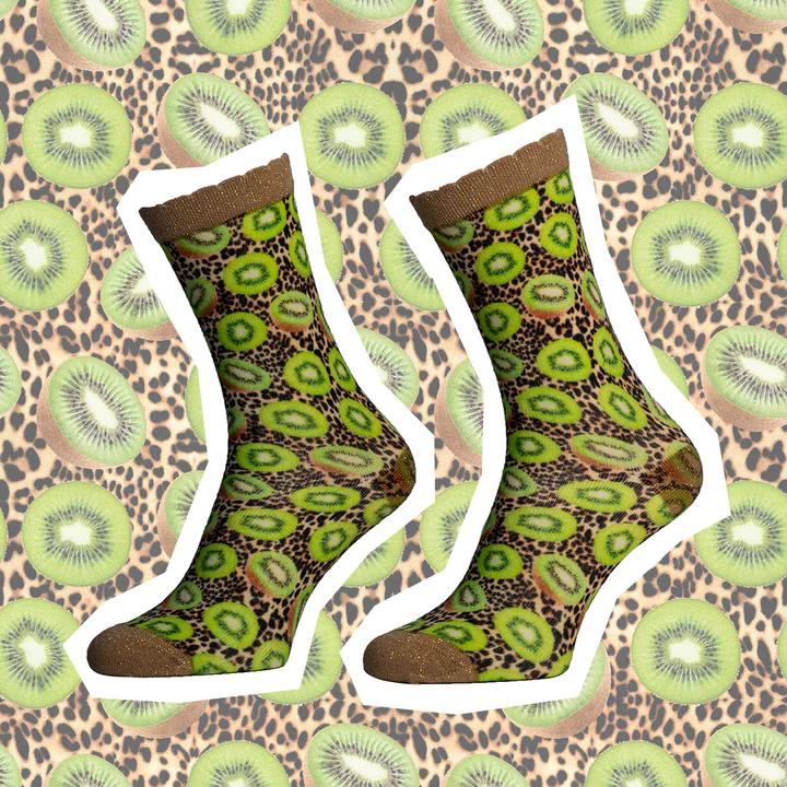 SOCK MY FEET kiwi sokken-40% biologisch katoen, 35% gerecycled polyester, 21% gerecycled polyamide, 2% gemetalliseerde vezels, 2% elastaan-DAMES ONDER- EN BADMODE-Beige