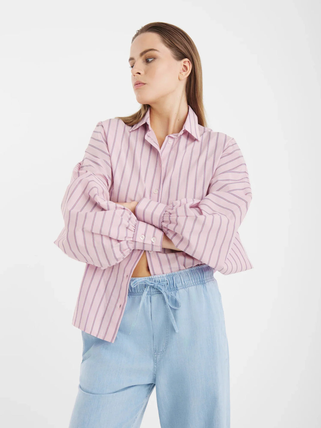 SoSUE Antonia Blouse – Roze-100% katoen-DAMES TOPS & BLOUSES-Roze