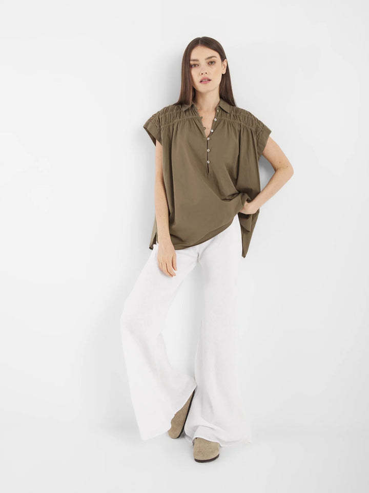 SoSUE Blouse Maui – Groen-100% katoen-DAMES TOPS & BLOUSES-Groen