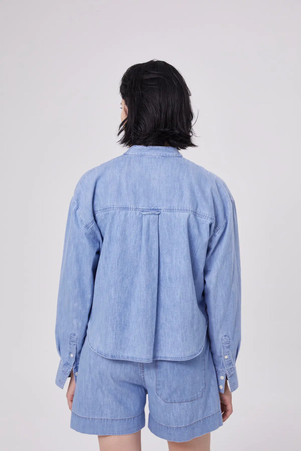 SoSUE blouse Polo Denim-100% Katoen-DAMES TOPS & BLOUSES-Blauw