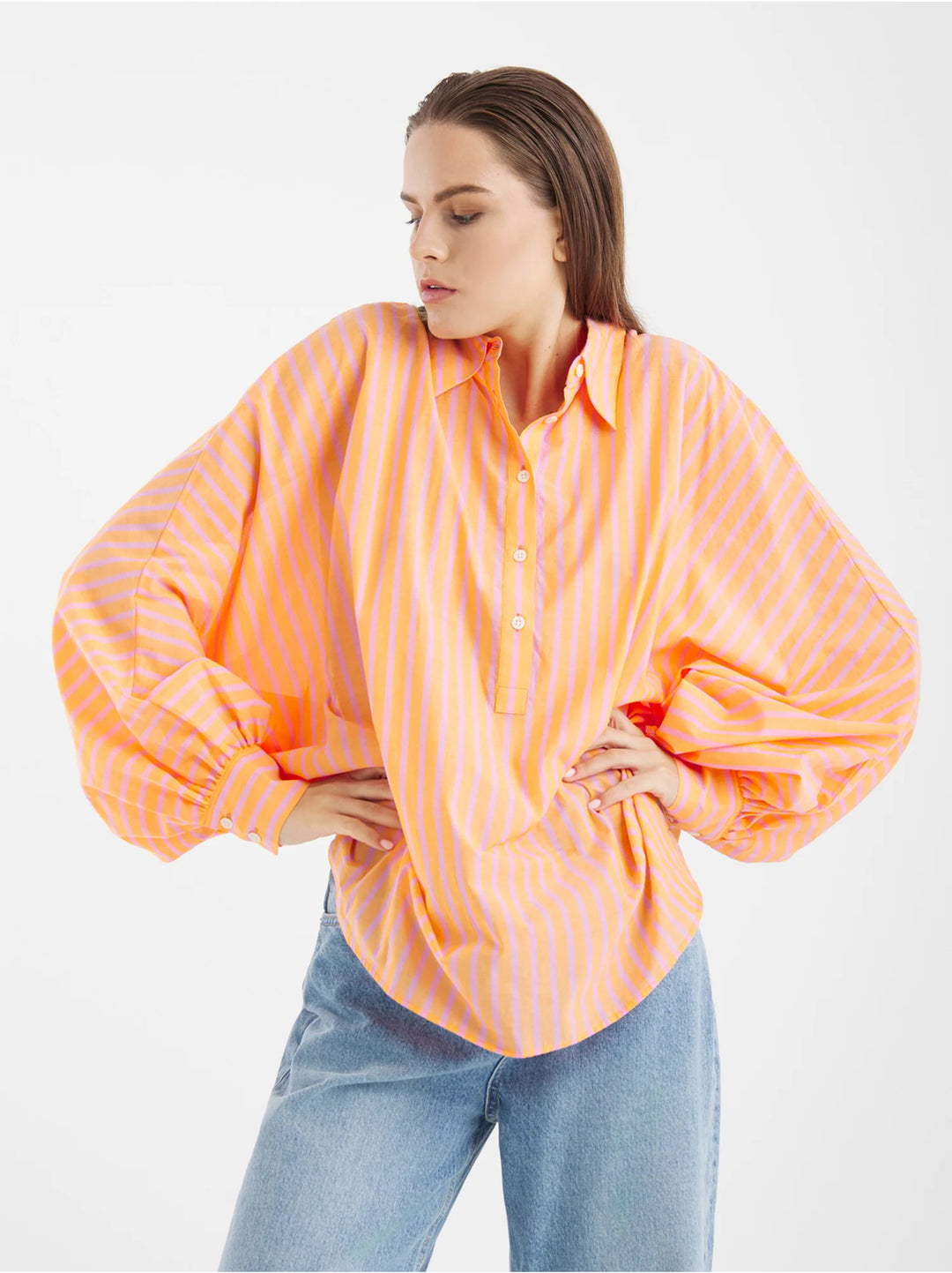 SoSUE Katoenen Voile Antonia Blouse – Roze-100% katoen-DAMES TOPS & BLOUSES-Roze