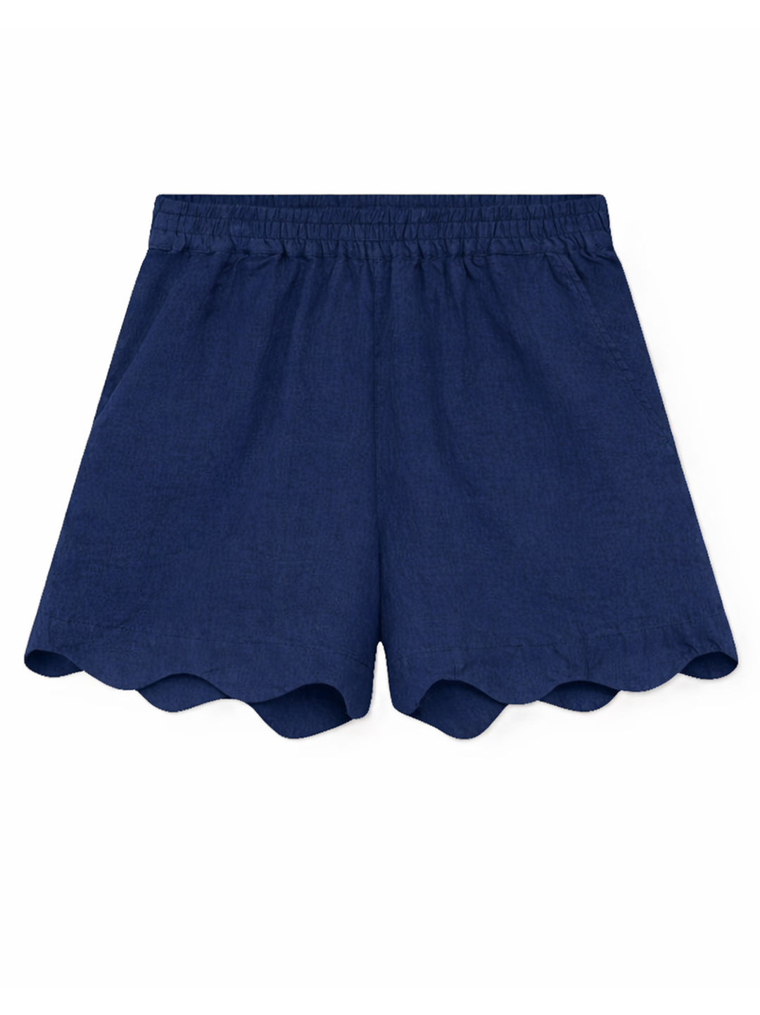 SoSUE Linnen Shorts Wave – Blauw-100% linnen-DAMES BROEKEN-Blauw