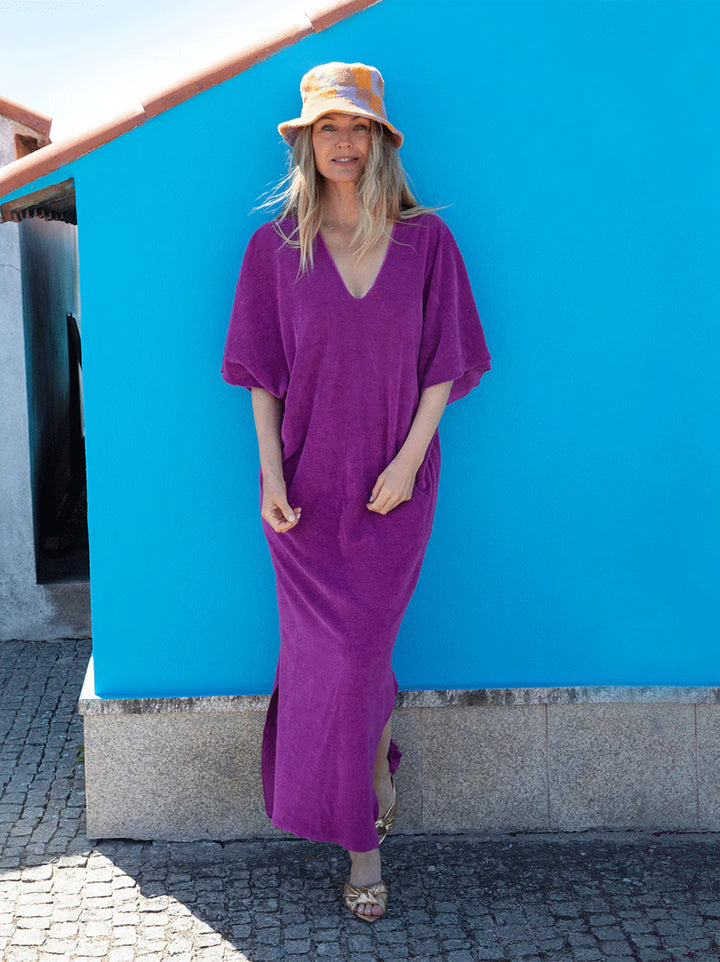 Speezys kaftan Rouge violet-100% katoen-DAMES JURKEN-Paars
