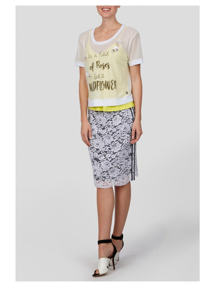 Sportalm Flavia rok-95% polyamide, 5% elastaan-DAMES ROKKEN-Wit