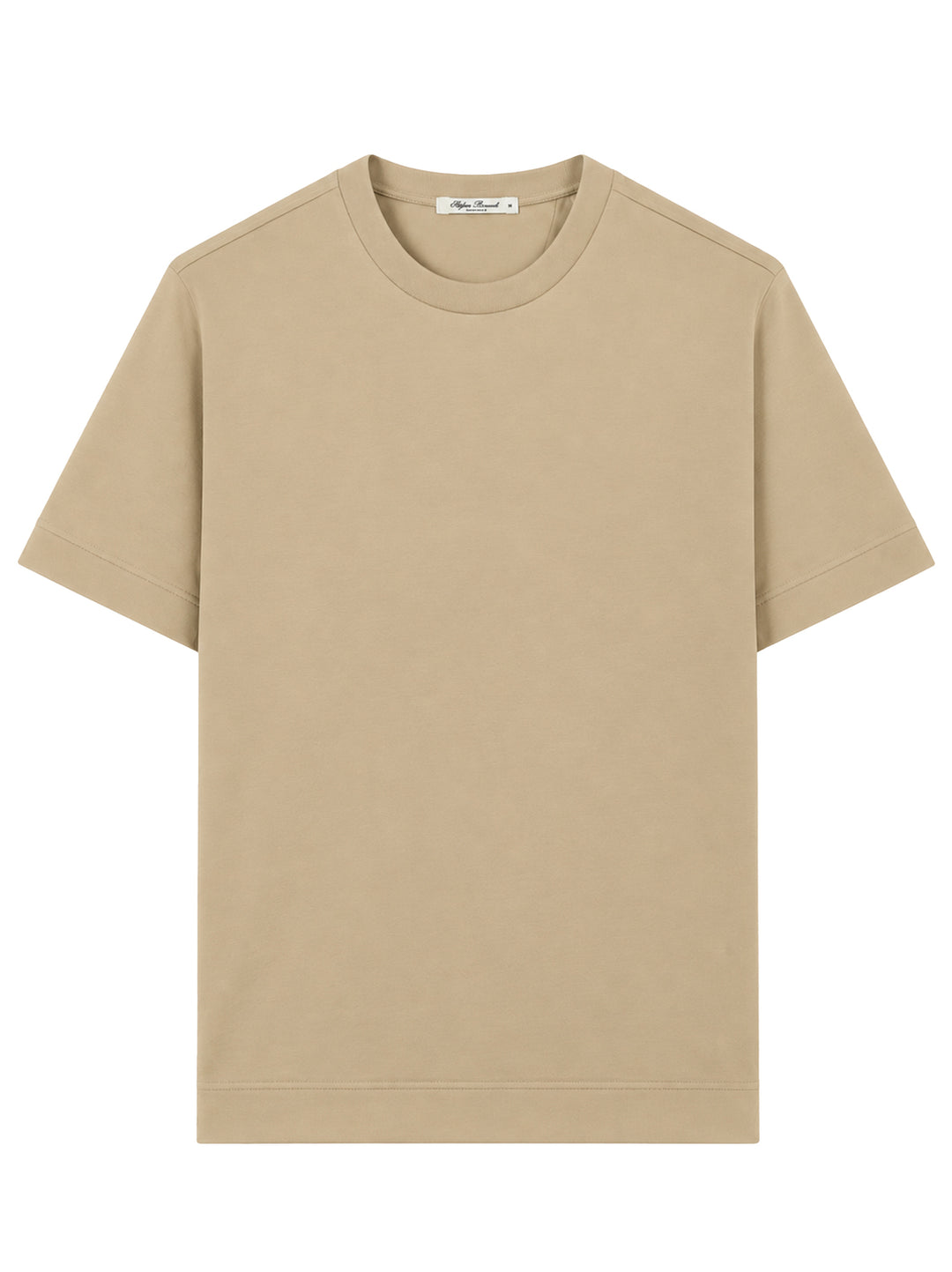 Stefan Brandt ELI SUPER 60 T-shirt – Beige-100% katoen-HEREN POLO'S & T-SHIRTS-Beige