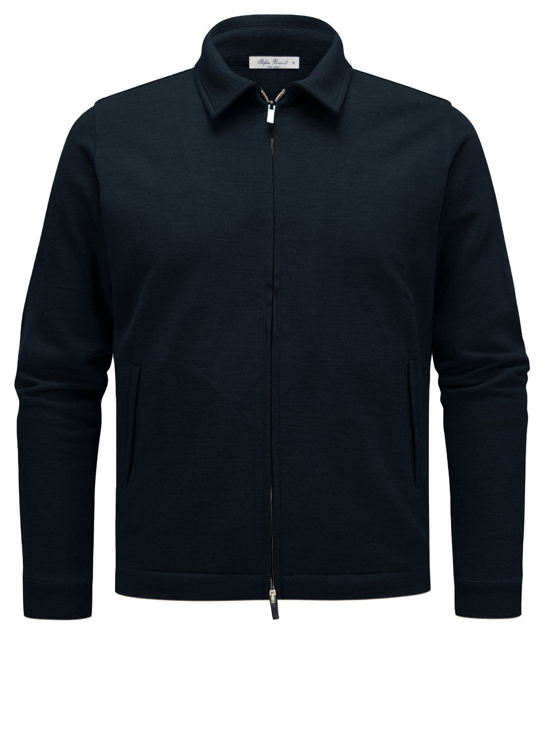 Stefan Brandt katoenen vest ALEK -94% katoen<br />6% Elastaan-HEREN TRUIEN & VESTEN-Blauw