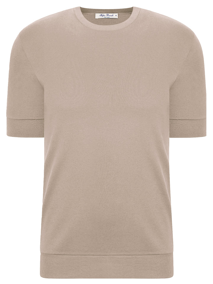 Stefan Brandt T-shirt-100% katoen-HEREN POLO'S & T-SHIRTS-Beige
