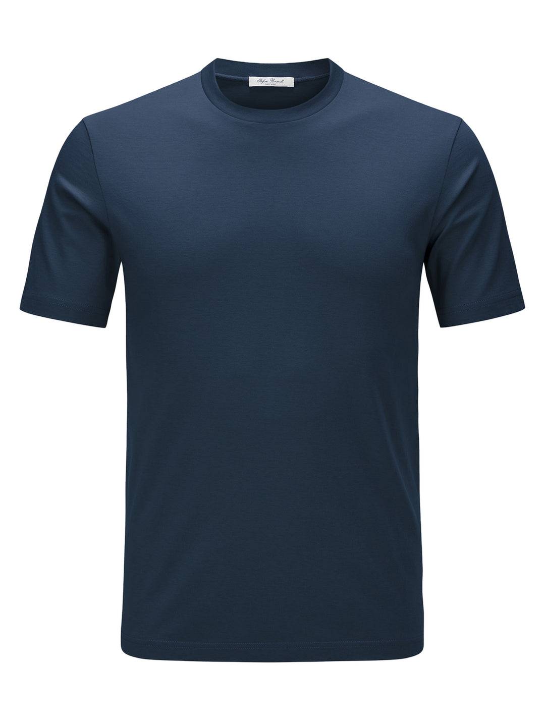 Stefan Brandt T-shirt ELI SUPER 60 blauw-100% Katoen-HEREN POLO'S & T-SHIRTS-Blauw