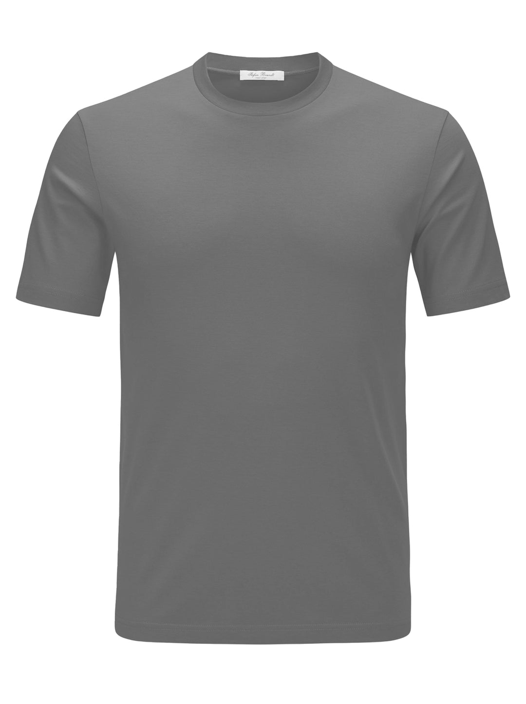 Stefan Brandt T-shirt ELI SUPER 60 grijs-100% Katoen-HEREN POLO'S & T-SHIRTS-Grijs