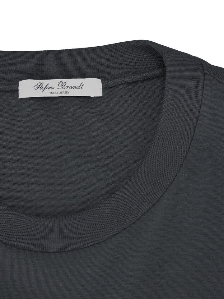 Stefan Brandt T-shirt ELI SUPER 60 zwart-100% Katoen-HEREN POLO'S & T-SHIRTS-Zwart