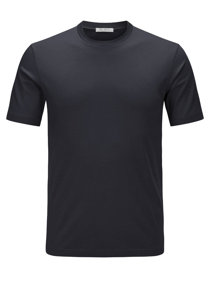 Stefan Brandt T-shirt ELI SUPER 60 zwart-100% Katoen-HEREN POLO'S & T-SHIRTS-Zwart