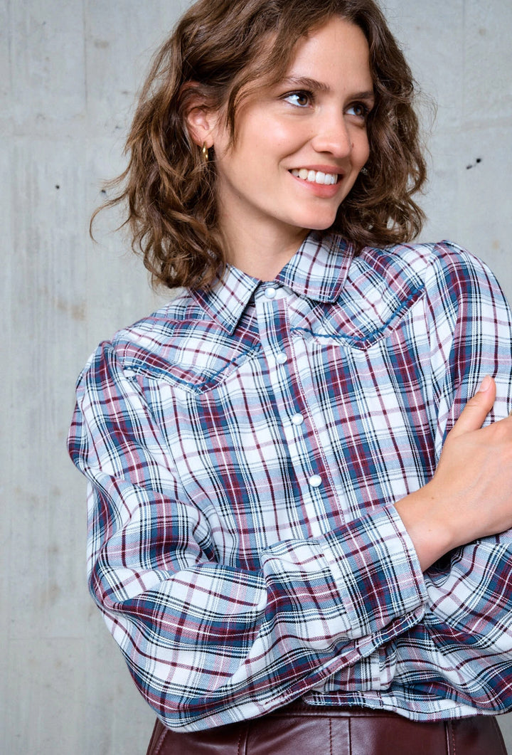 Stella Forest GRETA blouse-100% Katoen-DAMES TOPS & BLOUSES-Wit