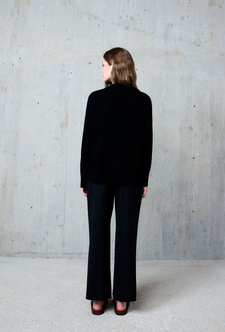 Stella Forest KATIE merino vest met zakken-100% merino wool-DAMES TRUIEN & VESTEN-Zwart