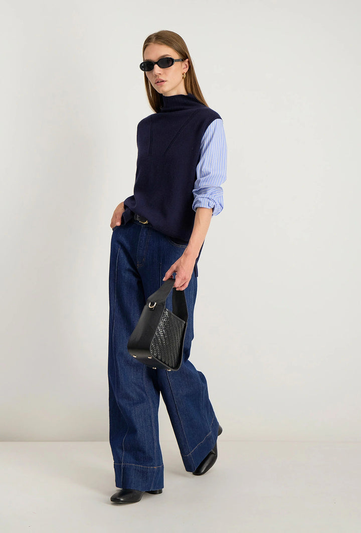 Stella Forest Lita Trui – Blauw-100% wol-DAMES TRUIEN & VESTEN-Blauw