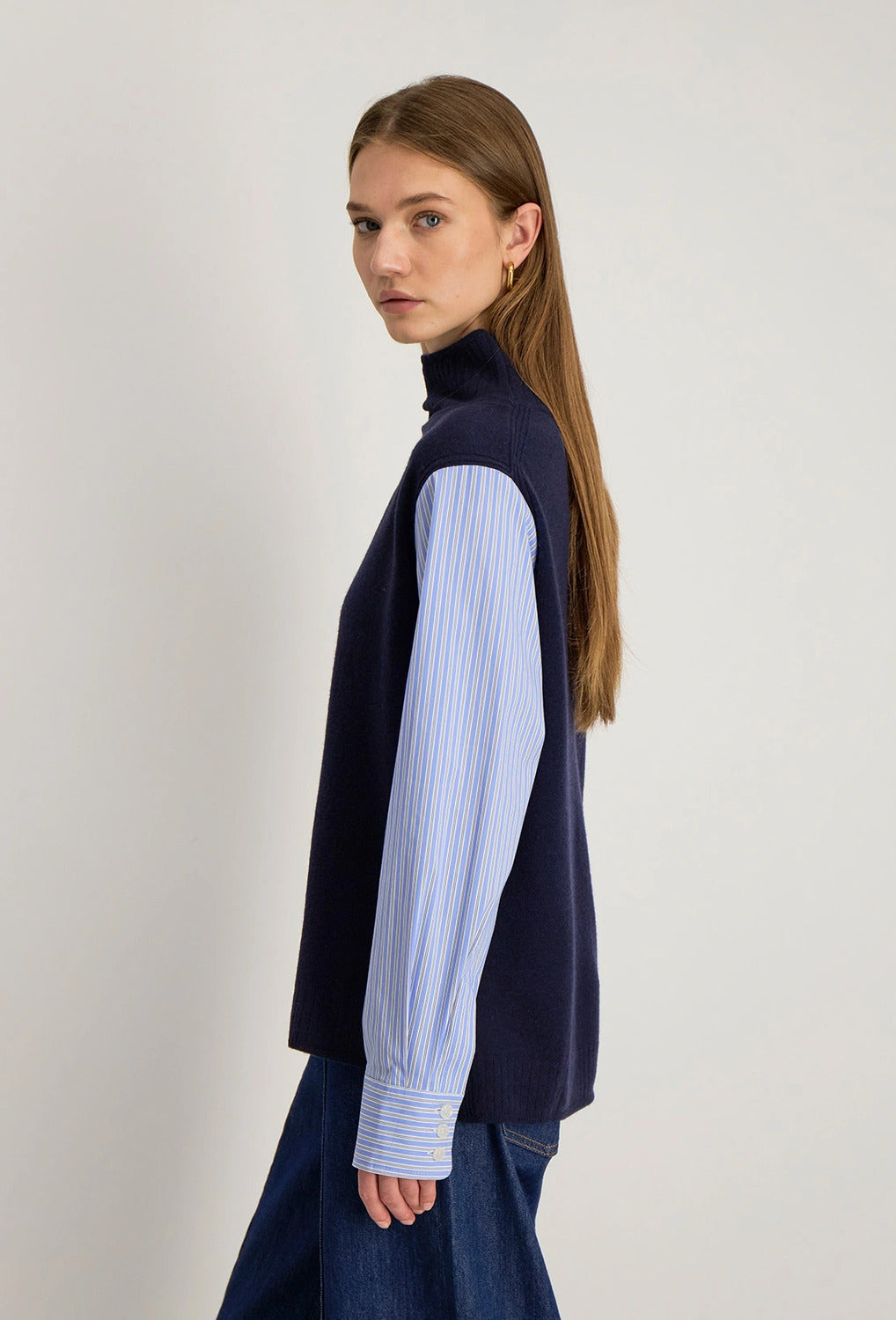 Stella Forest Lita Trui – Blauw-100% wol-DAMES TRUIEN & VESTEN-Blauw