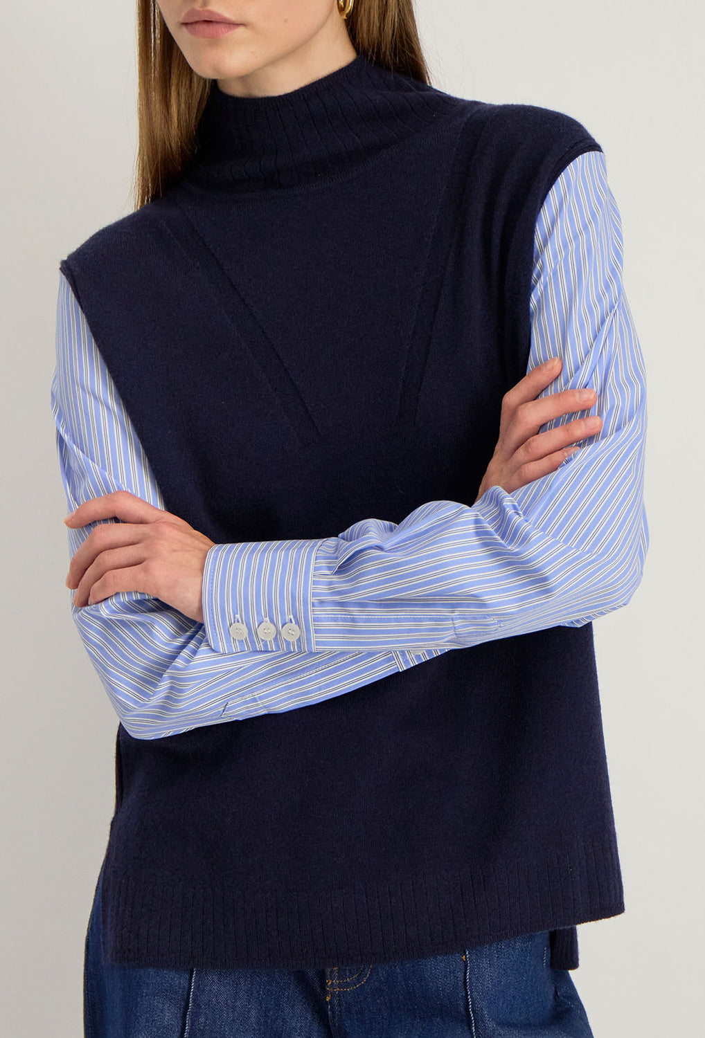 Stella Forest Lita Trui – Blauw-100% wol-DAMES TRUIEN & VESTEN-Blauw