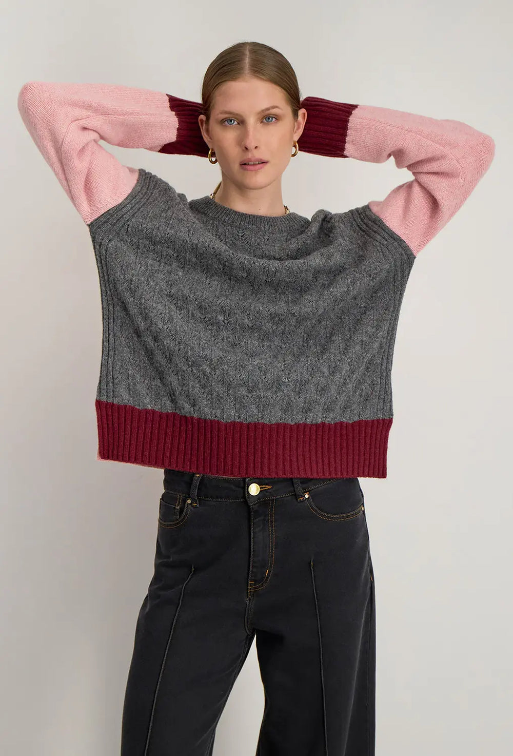 Stella Forest Trui Irida – Grijs-50% wol, 50% polyamide-DAMES TRUIEN & VESTEN-Grijs