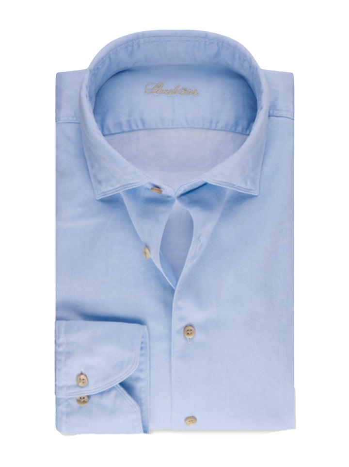 Stenstroms body fit overhemd lichtblauw-100% katoen-HEREN SHIRTS-Blauw