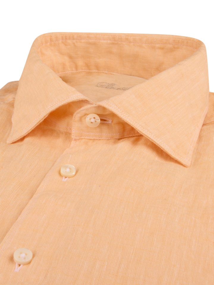 Stenströms casual linnen overhemd – Oranje-100% linnen-HEREN SHIRTS-Oranje