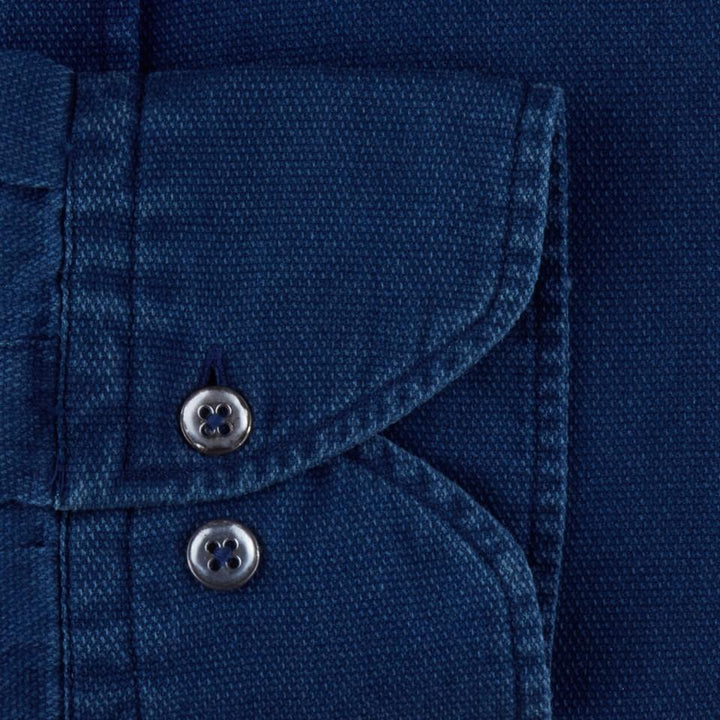 Stenstroms casual shirt-100% katoen-HEREN SHIRTS-Blauw