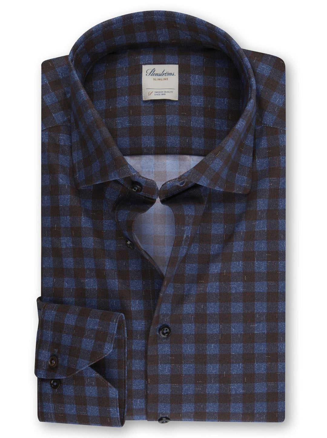 Stenstroms casual shirt-73% polyamide, 27% elasthaan-HEREN SHIRTS-Blauw