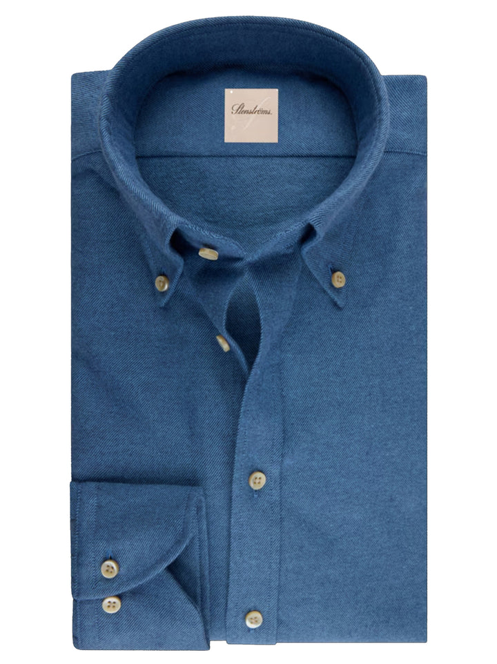 Stenströms Casual Shirt – Blauw-100% katoen-HEREN SHIRTS-Blauw