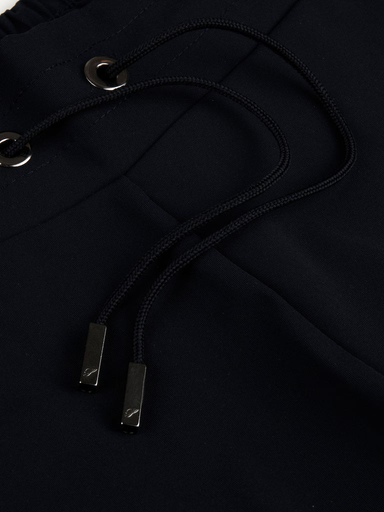 Stenströms Drawstring Chino – Blauw-74% polyamide, 26% elasthaan-HEREN BROEKEN-Blauw