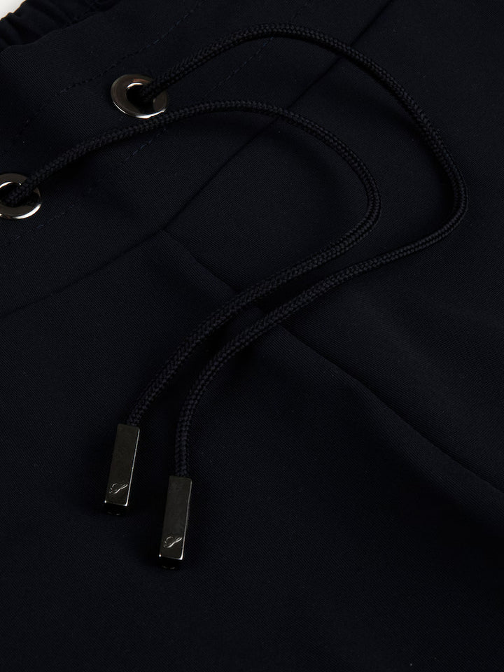 Stenströms Drawstring Chino – Blauw-74% polyamide, 26% elasthaan-HEREN BROEKEN-Blauw