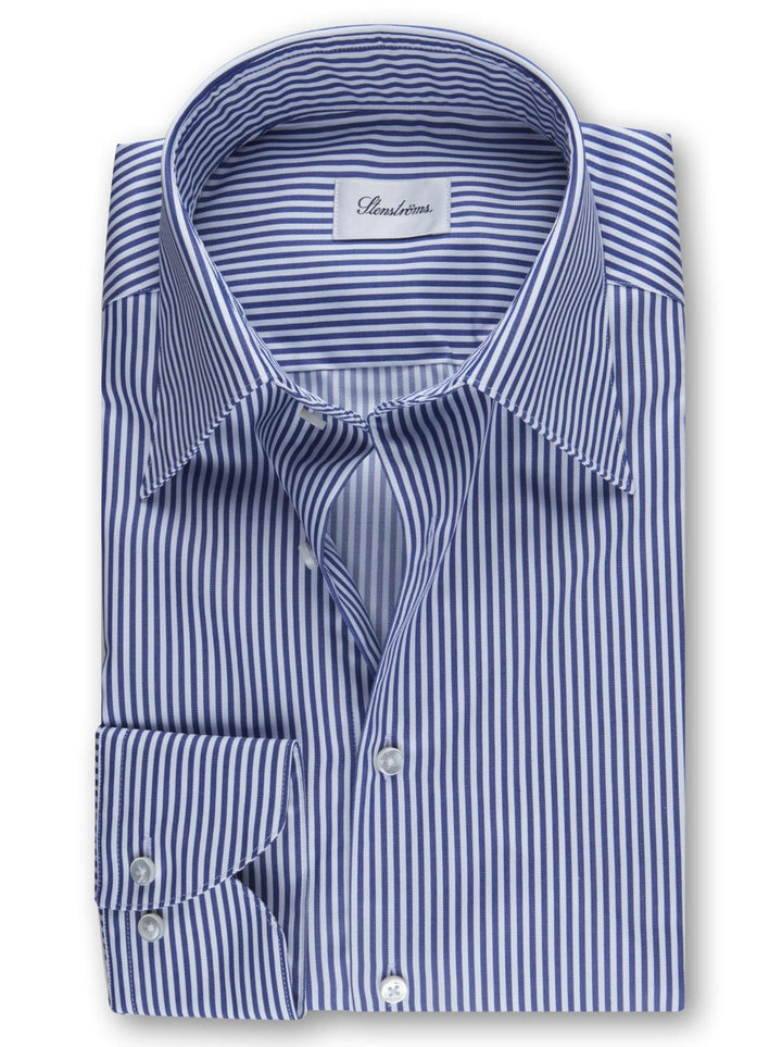 Stenstroms Fitted body-100% katoen-HEREN SHIRTS-Blauw