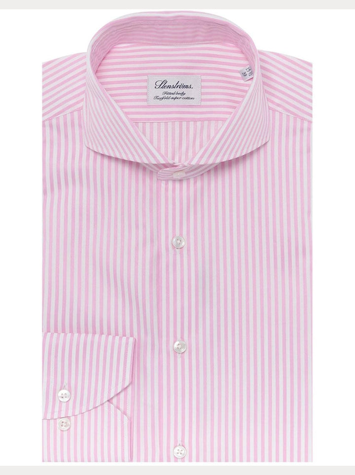 Stenstroms Fitted body-100% katoen-HEREN SHIRTS-Roze