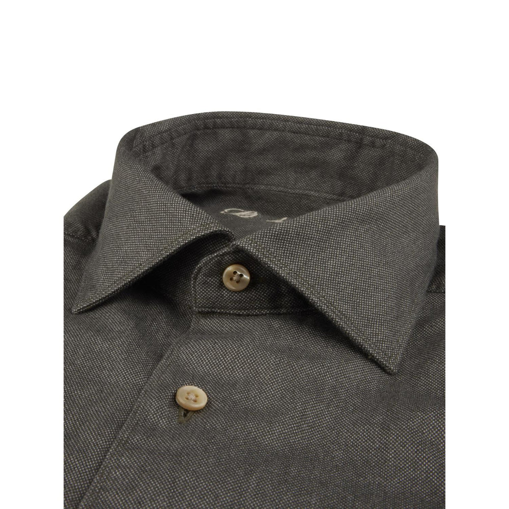 Stenstroms Fitted body shirt-100% katoen-HEREN SHIRTS-Antraciet