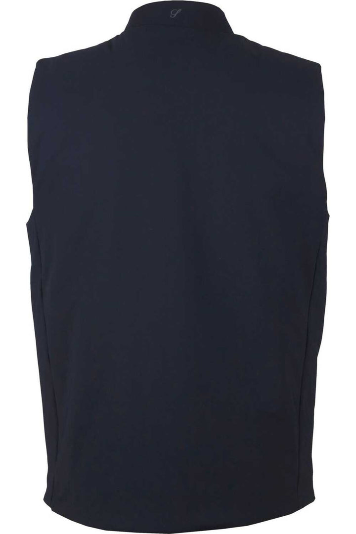 Stenströms Fitted Body Vest – Blauw-74% polyamide, 26% elasthaan-HEREN JASSEN & JACKS-Blauw